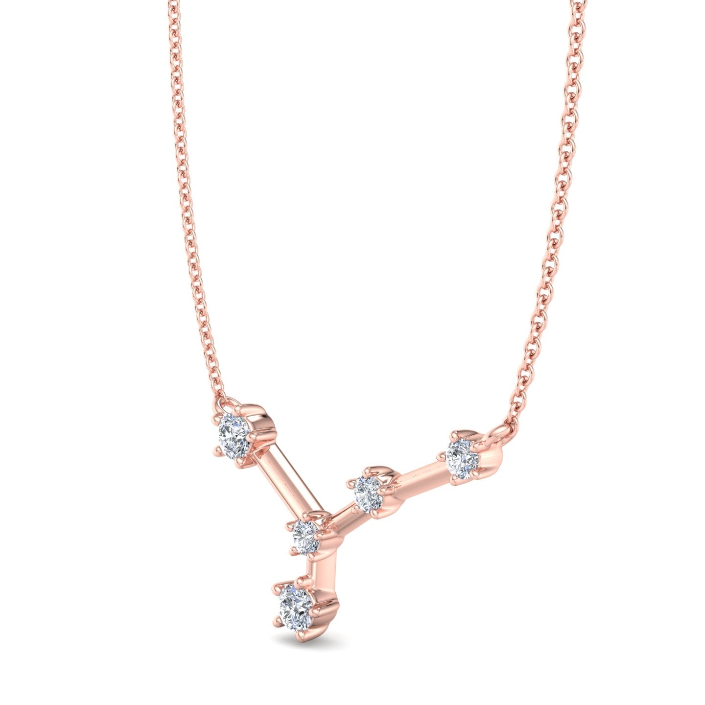 Y-Shaped Diamond Pendant