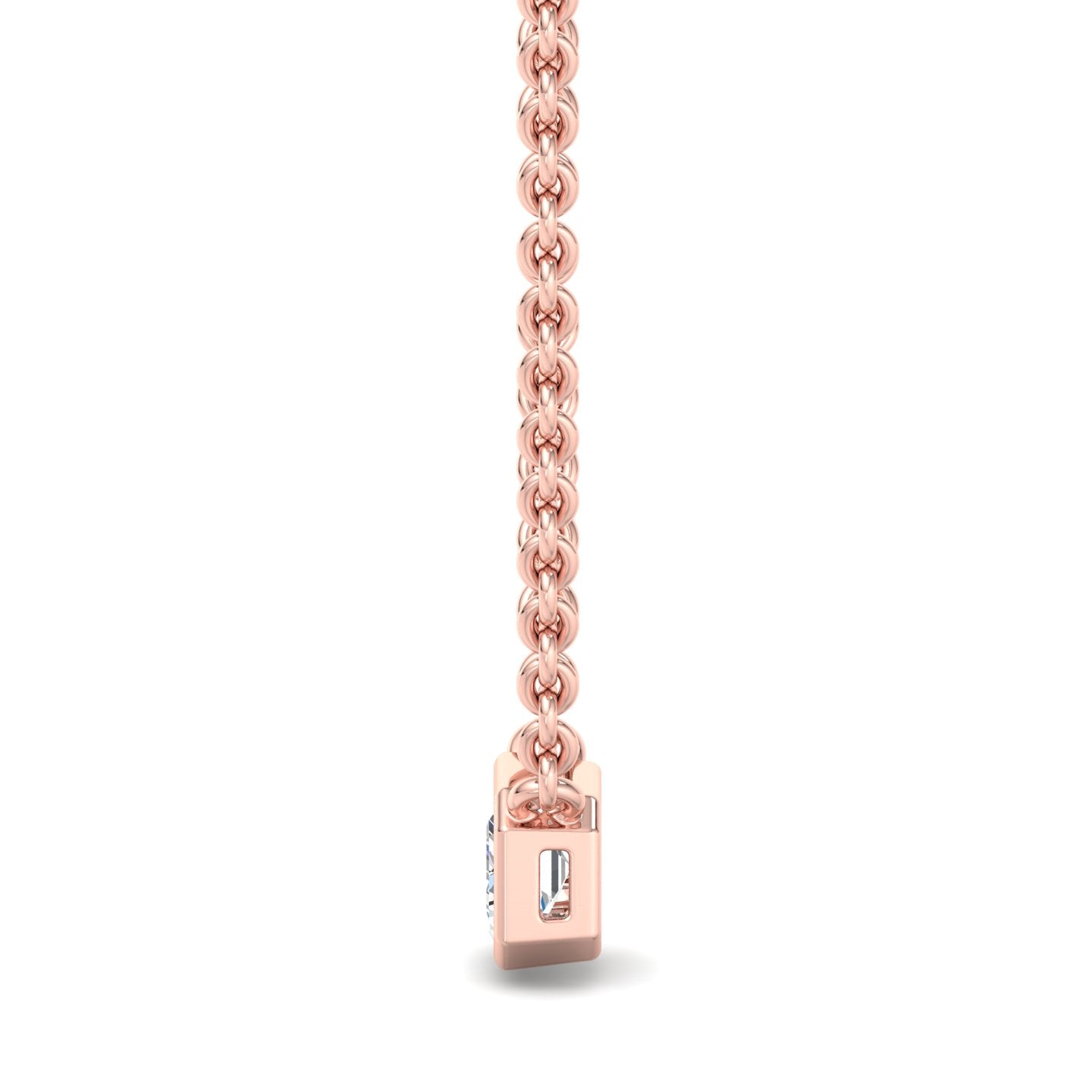 Rectangular Cut Diamond Pendant