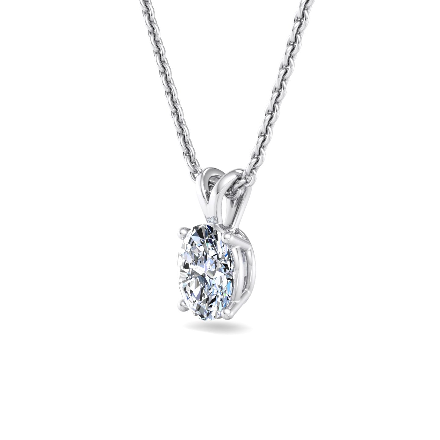 Solitaire Drop Pendant