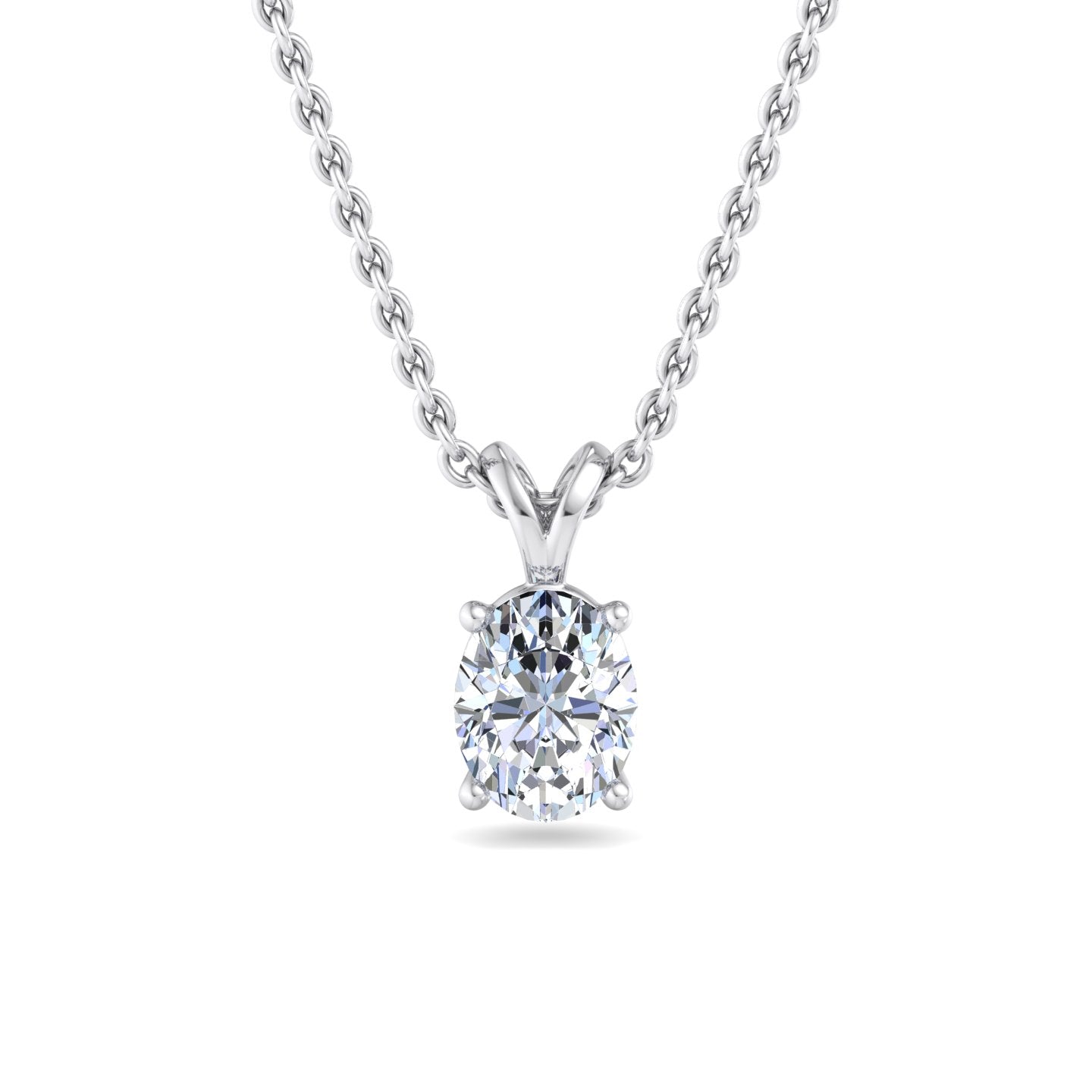 Solitaire Drop Pendant