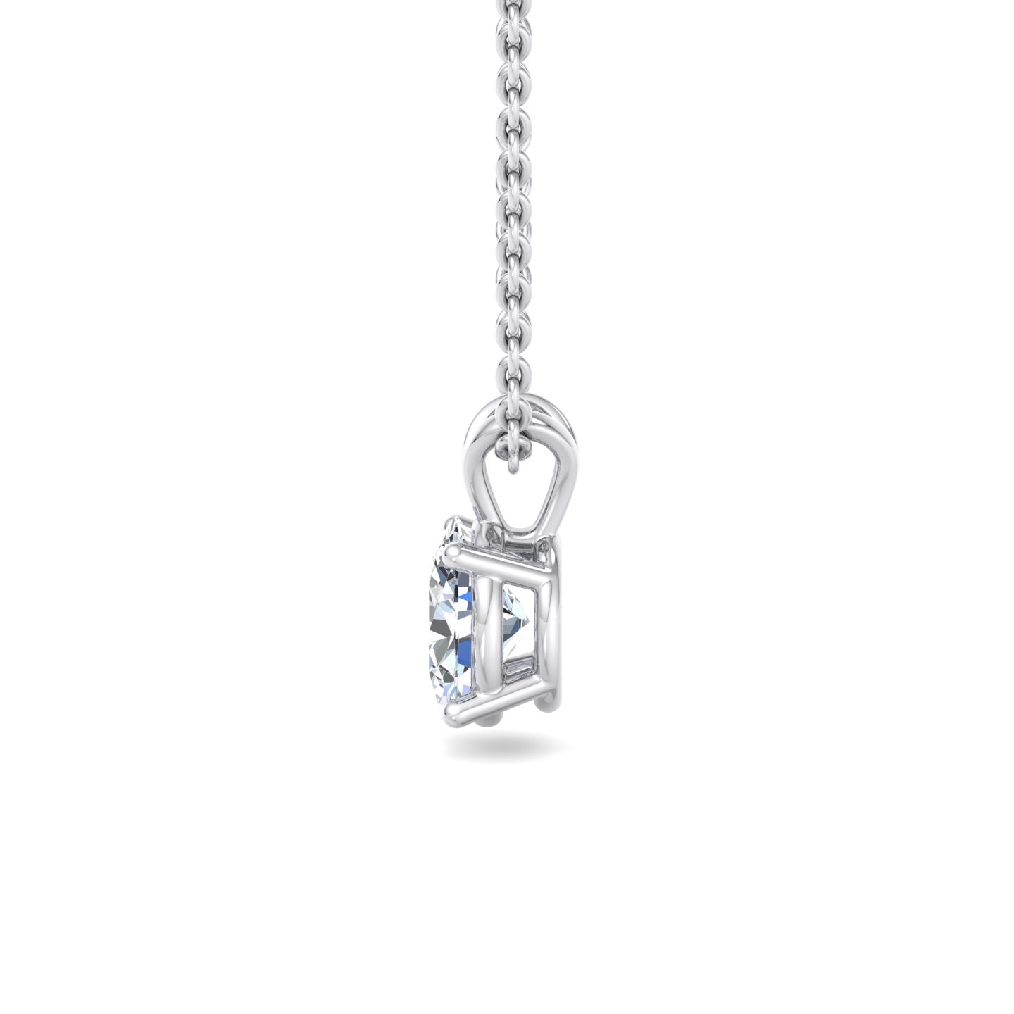 Solitaire Drop Pendant