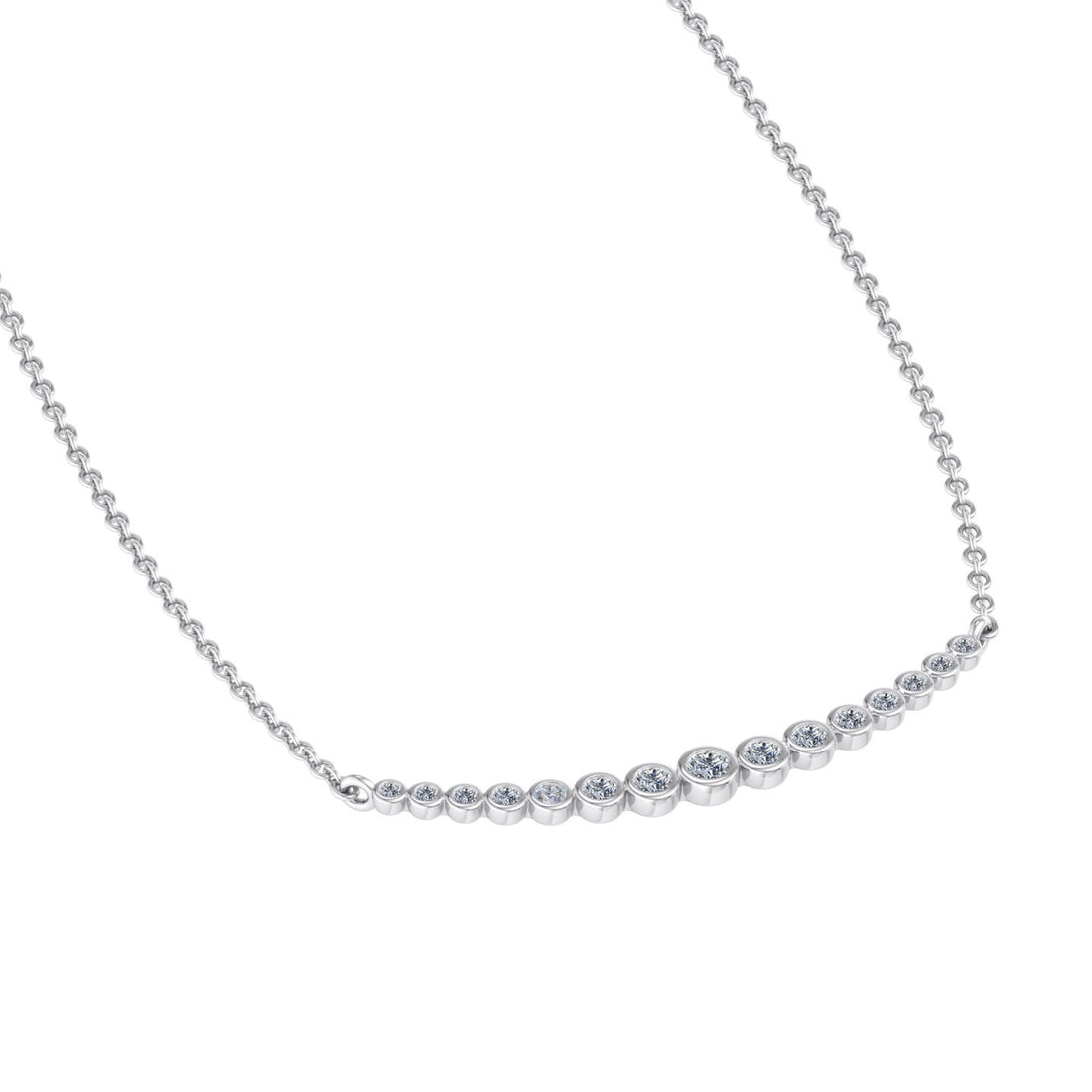 Curved Diamond Pendant