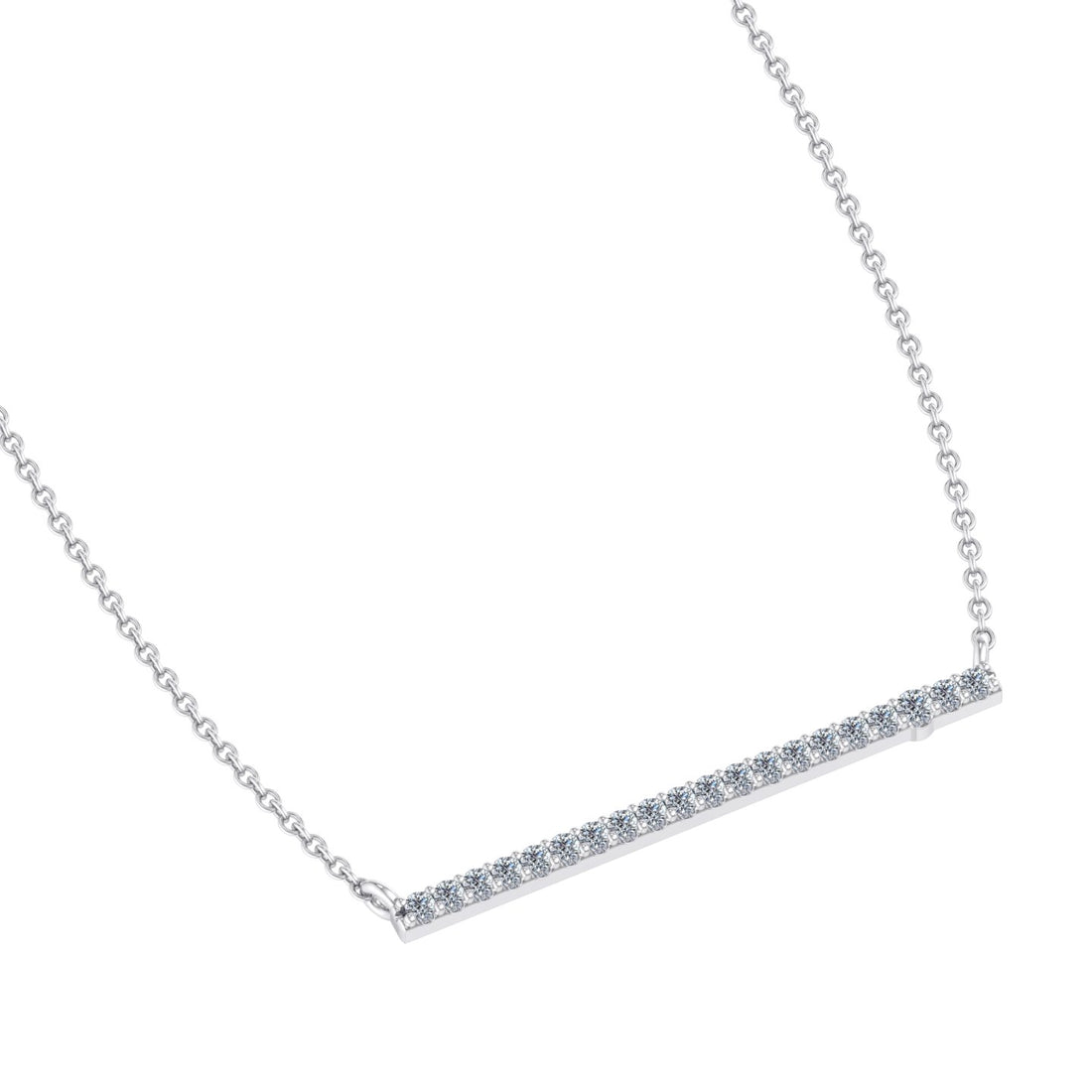Diamond Studded Bar Pendant