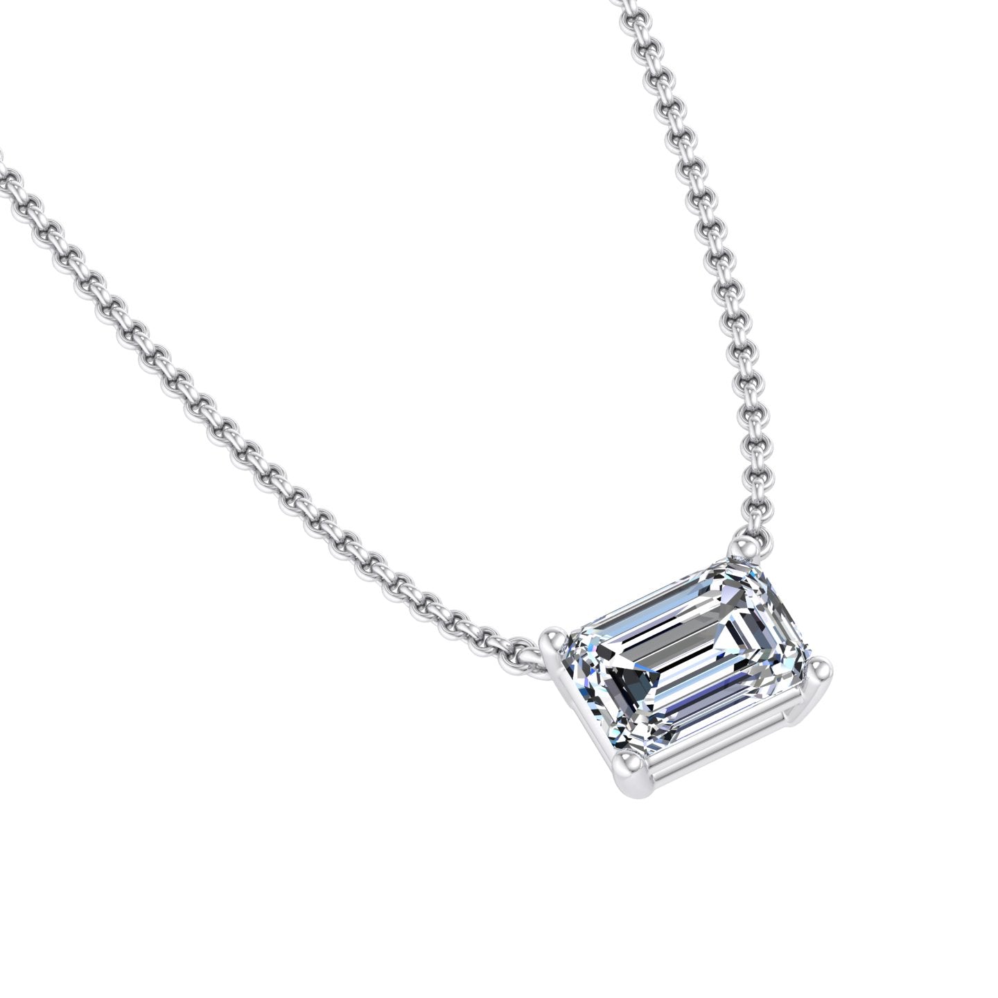 Rectangular Diamond Pendant