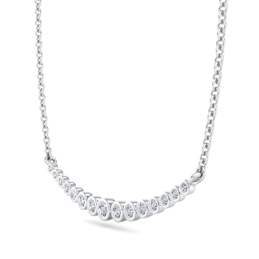 Curved Diamond Pendant