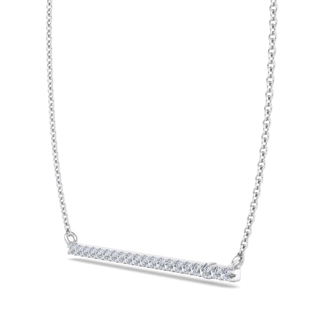 Diamond Studded Bar Pendant