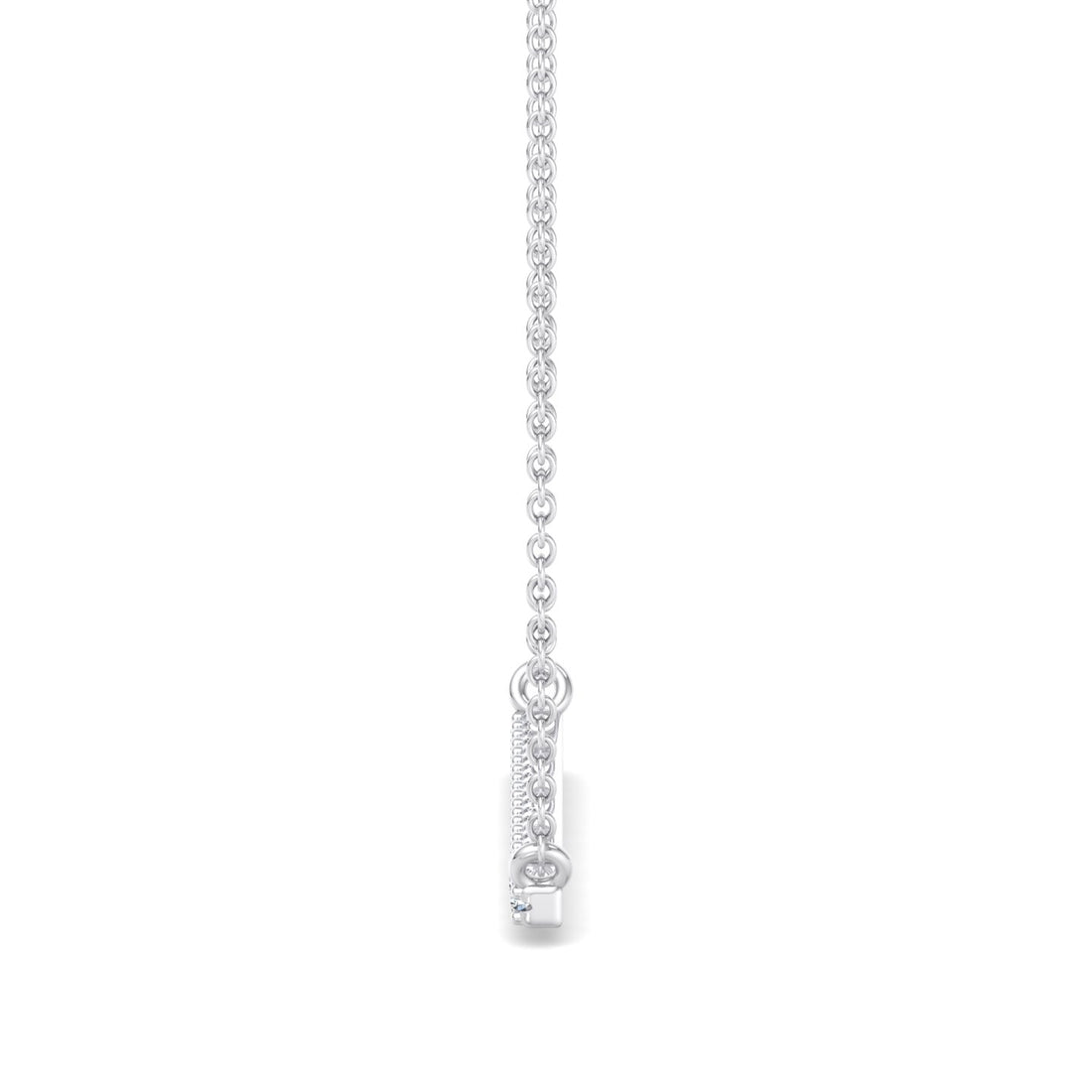 Diamond Studded Bar Pendant