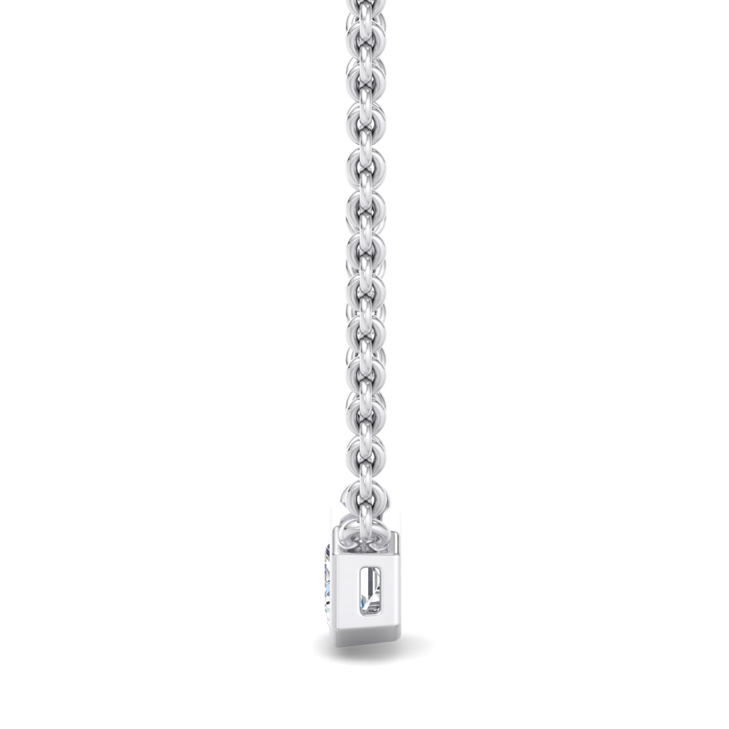 Rectangular Cut Diamond Pendant