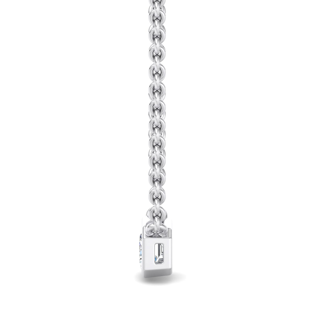 Rectangular Cut Diamond Pendant