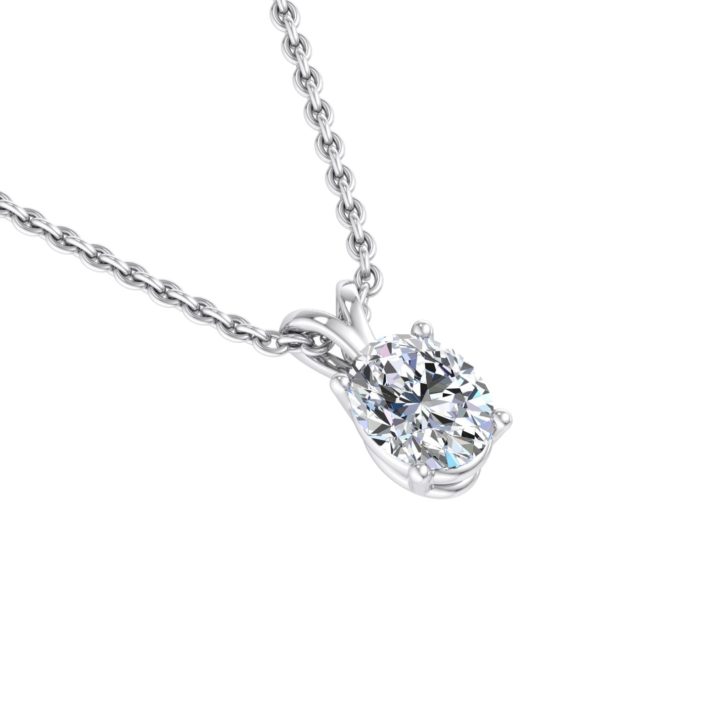 Solitaire Drop Pendant