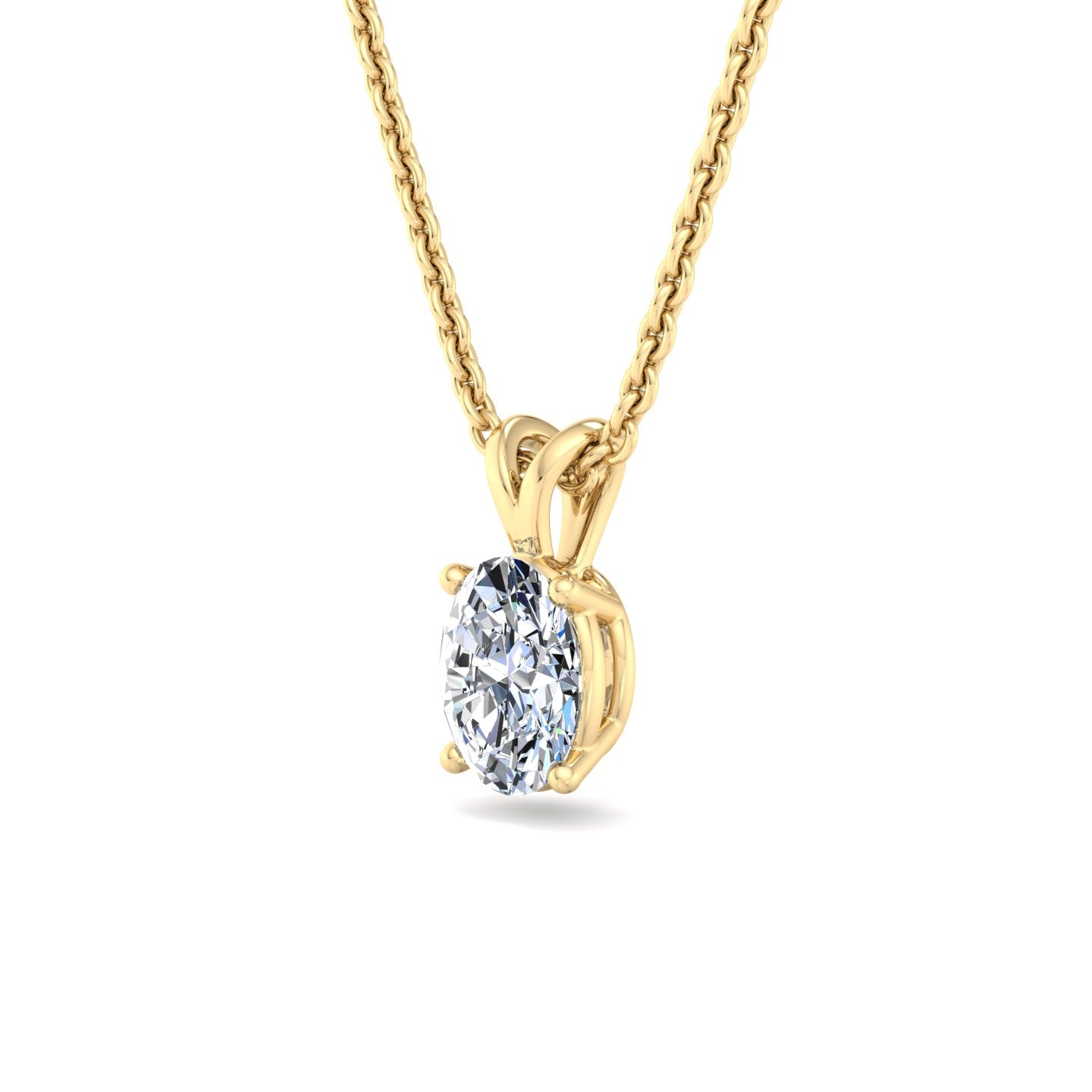 Solitaire Drop Pendant