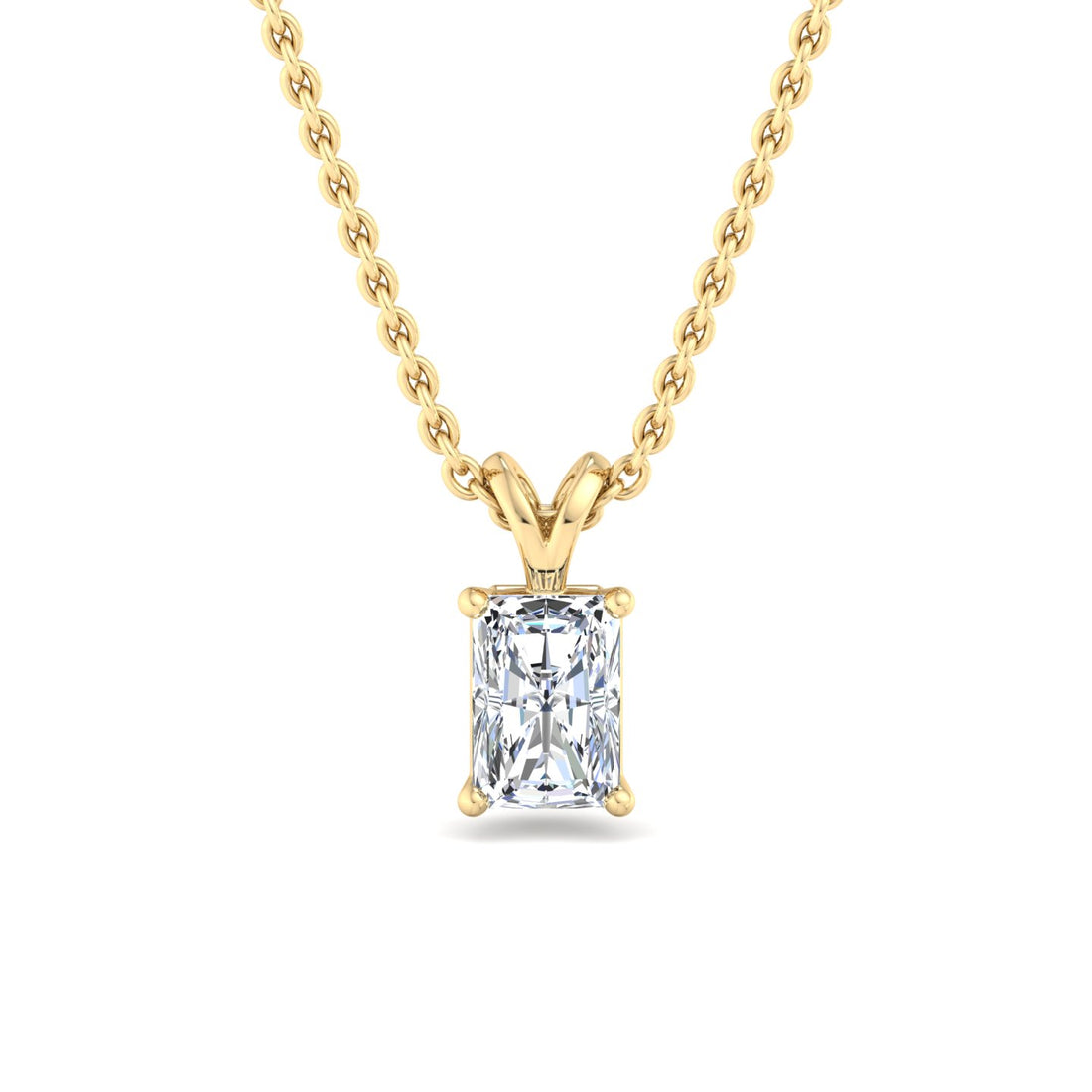 Rectangular Diamond Pendant