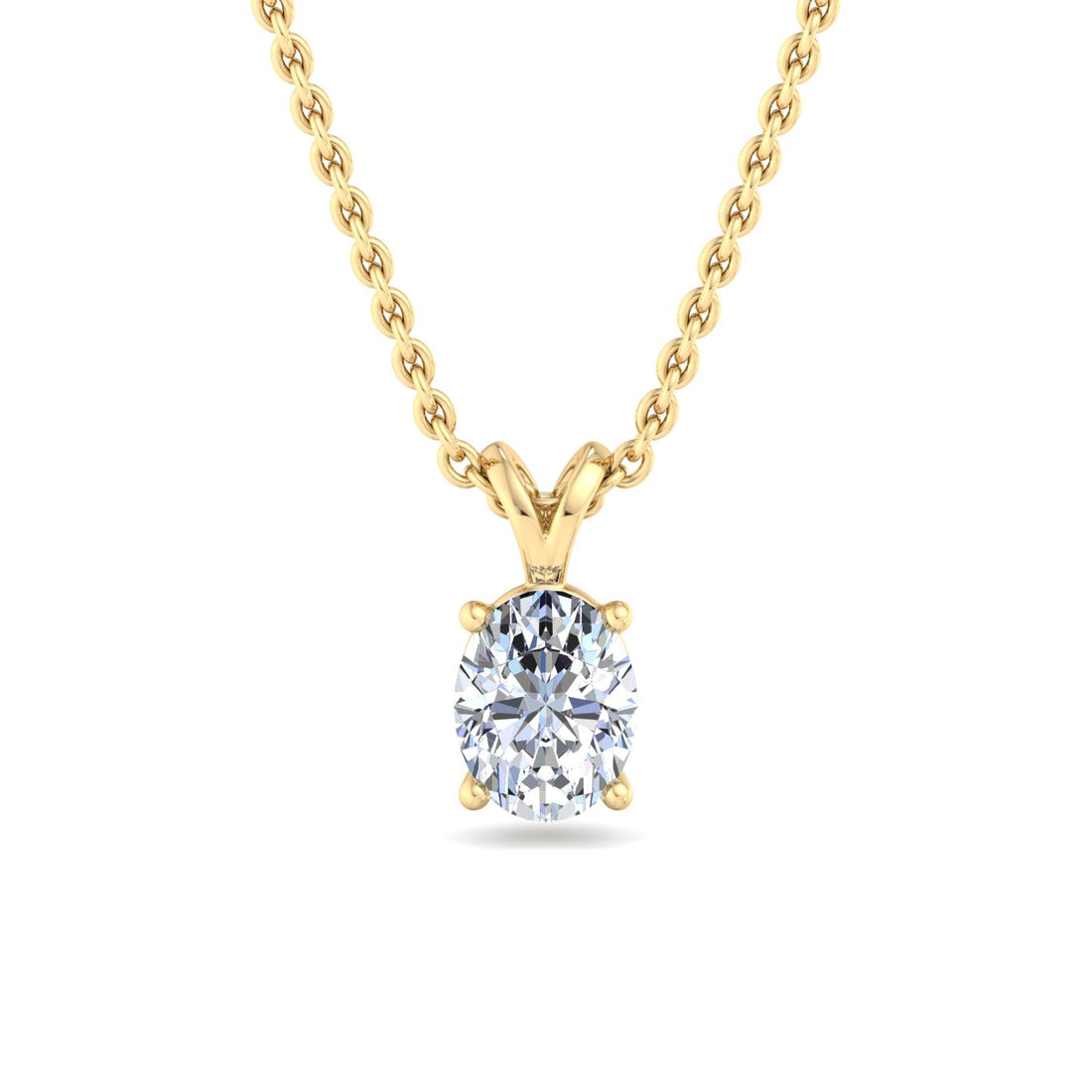 Solitaire Drop Pendant