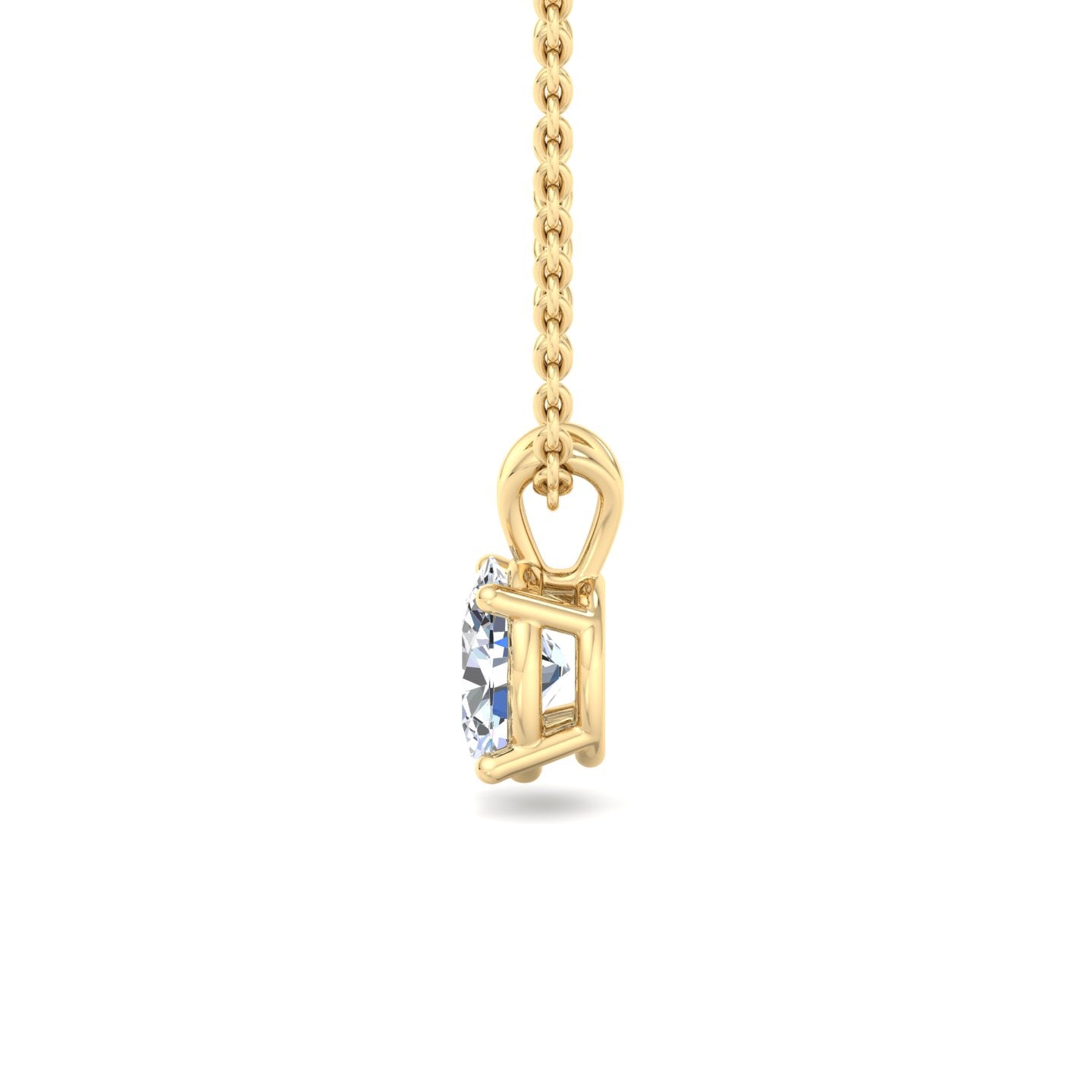 Solitaire Drop Pendant