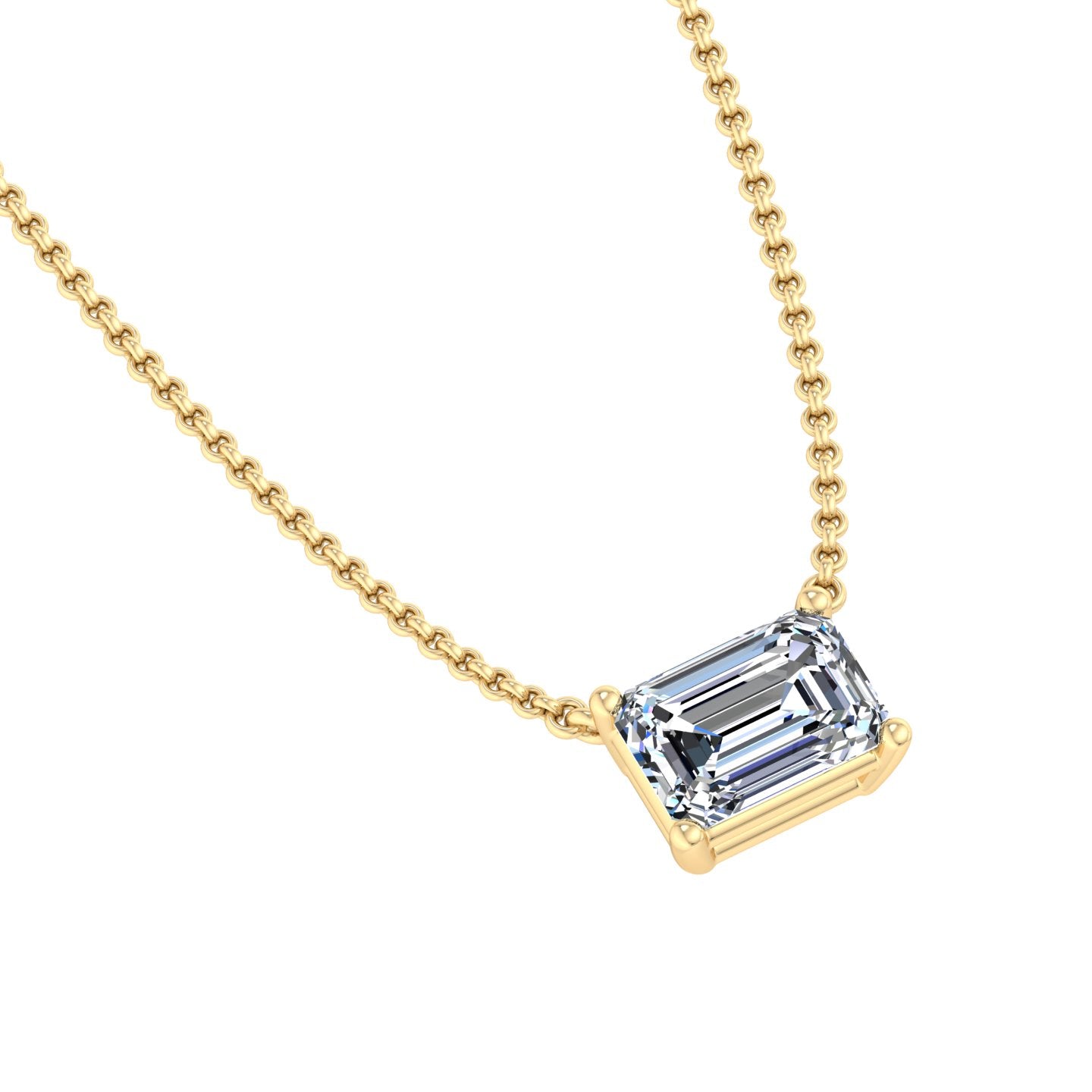Rectangular Diamond Pendant