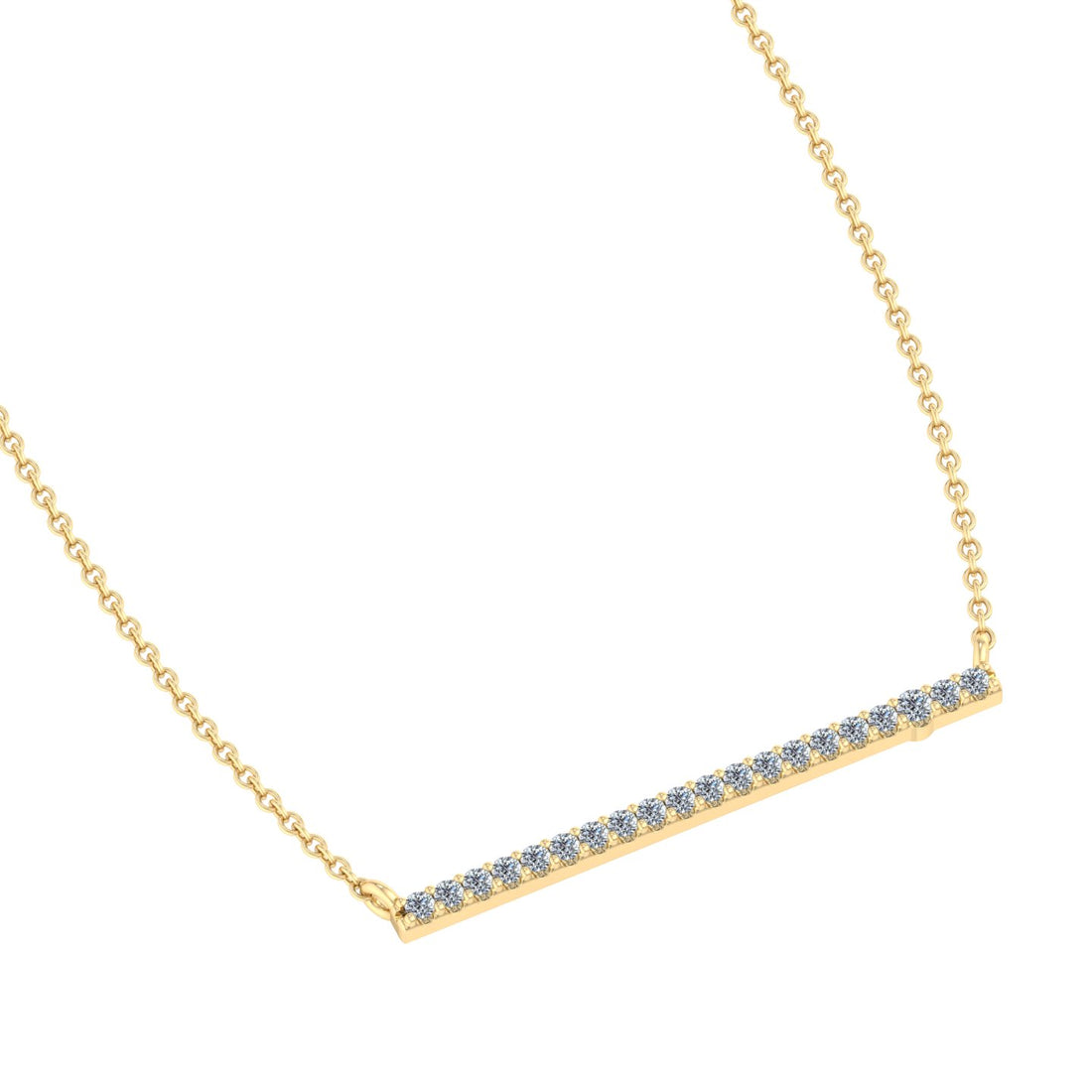 Diamond Studded Bar Pendant