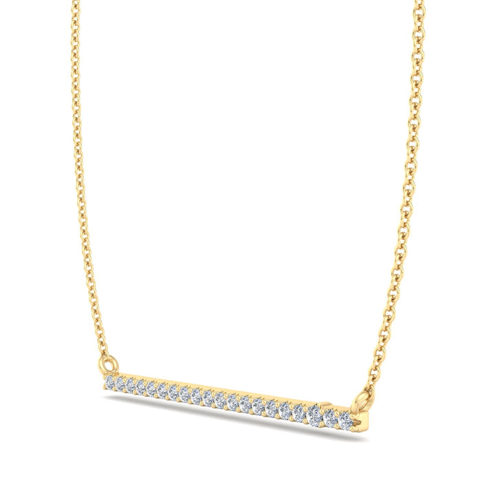 Diamond Studded Bar Pendant