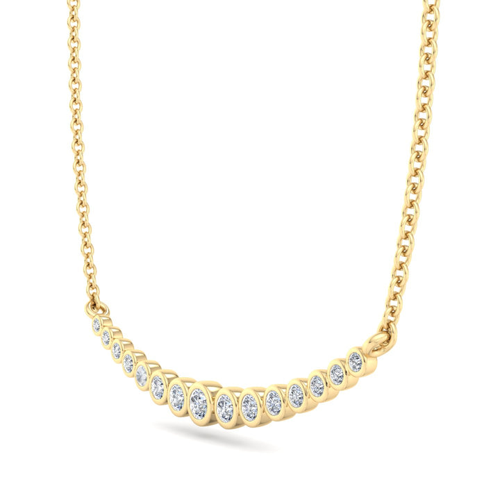 Curved Diamond Pendant