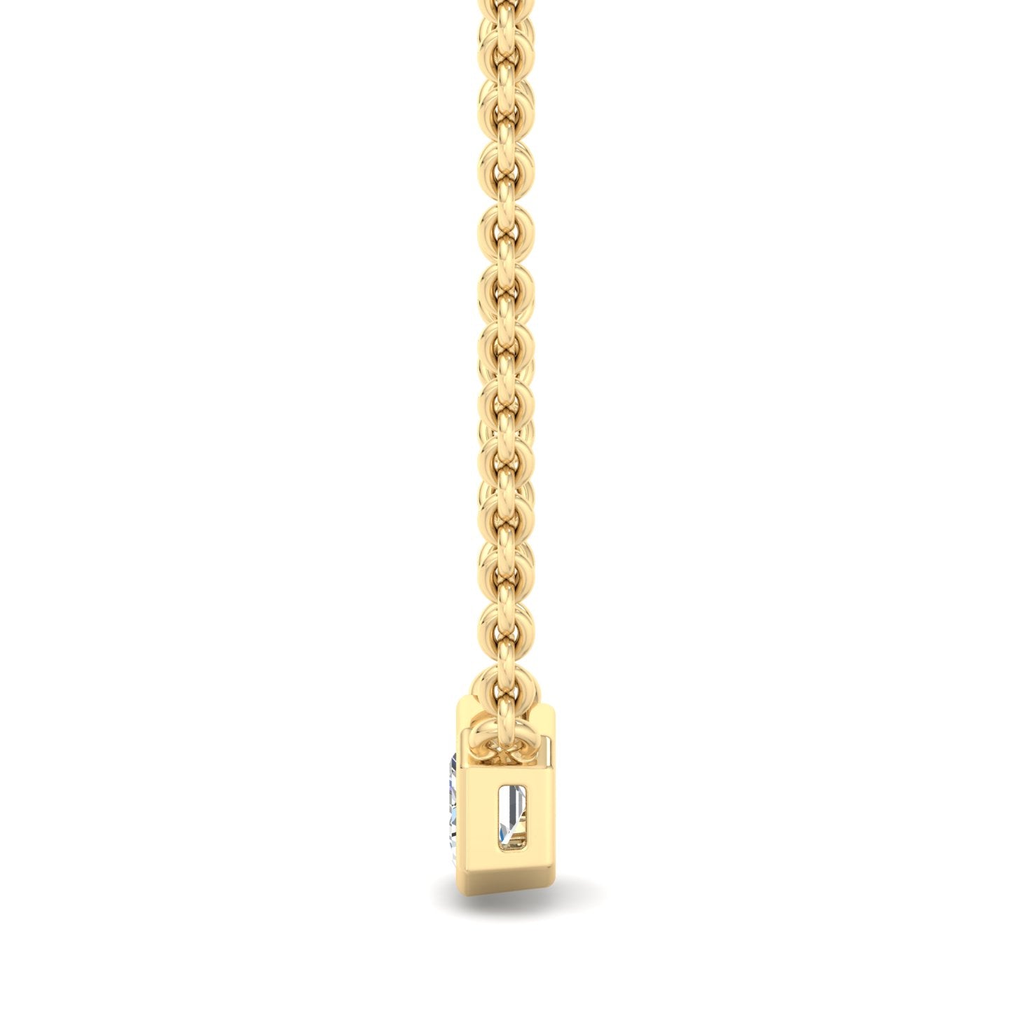 Rectangular Cut Diamond Pendant