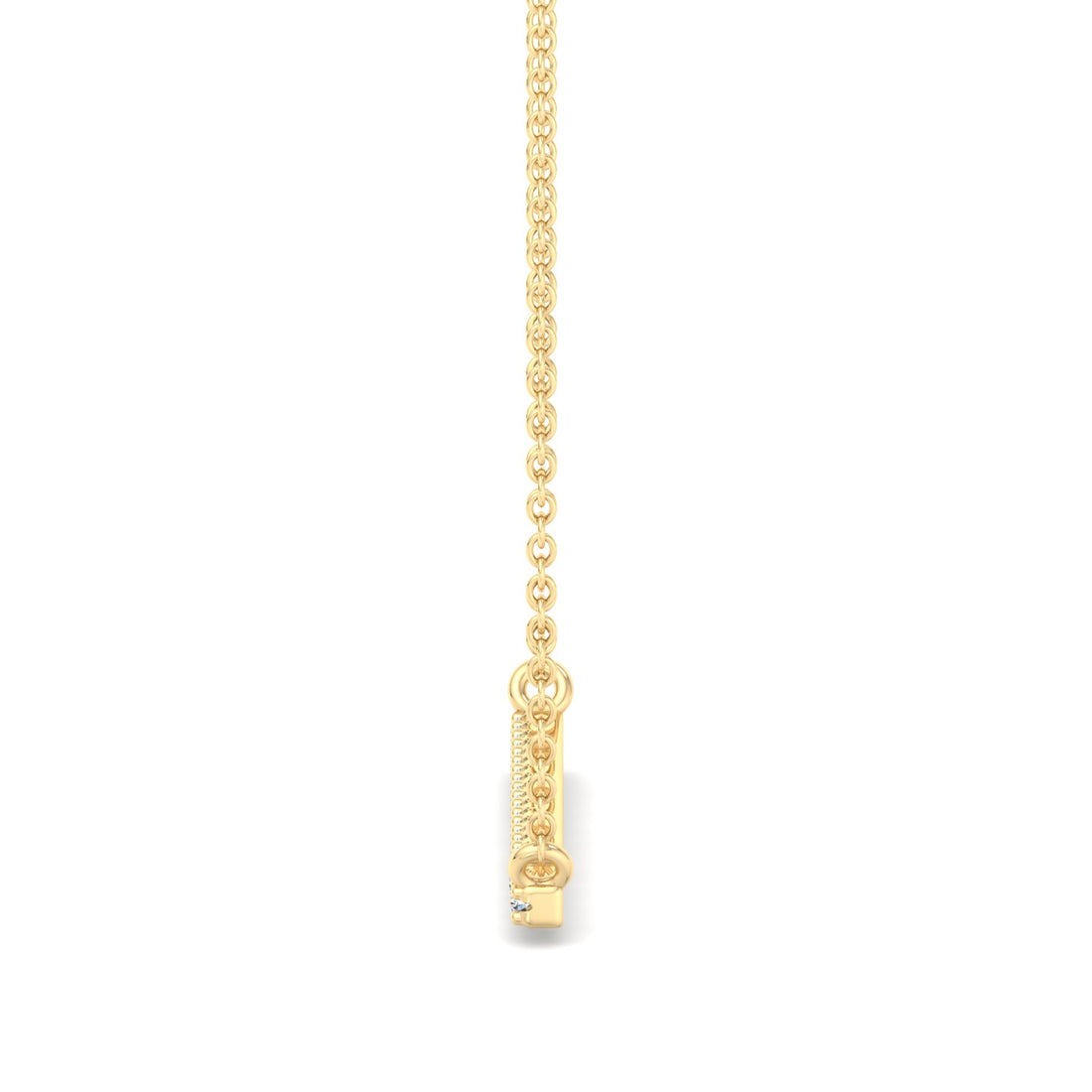 Diamond Studded Bar Pendant