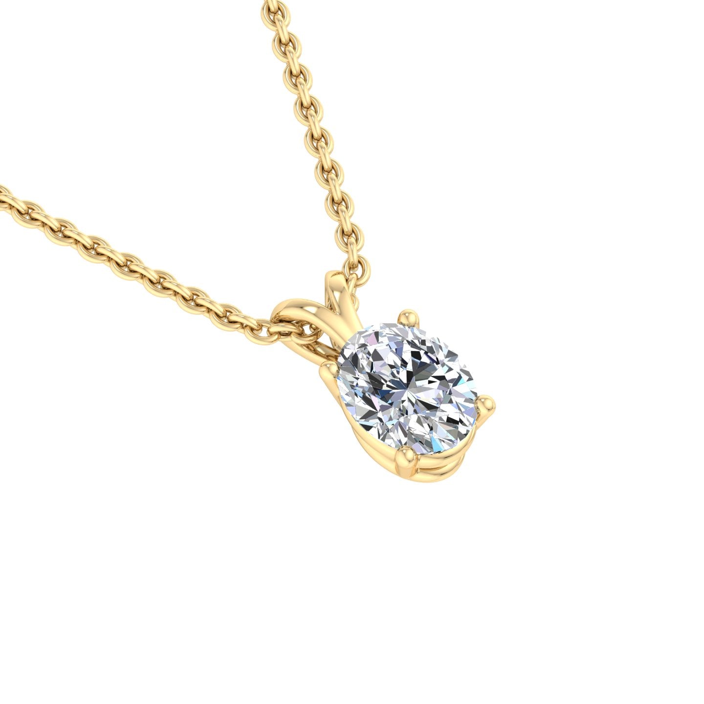 Solitaire Drop Pendant